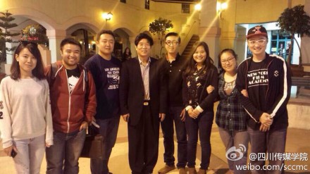 院长马洪奎亲切看望我院在美国纽约电影学院学习的学生