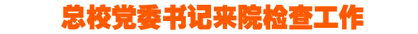 总校党委书记来院检查工作