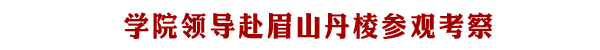 学院领导赴眉山丹棱考察